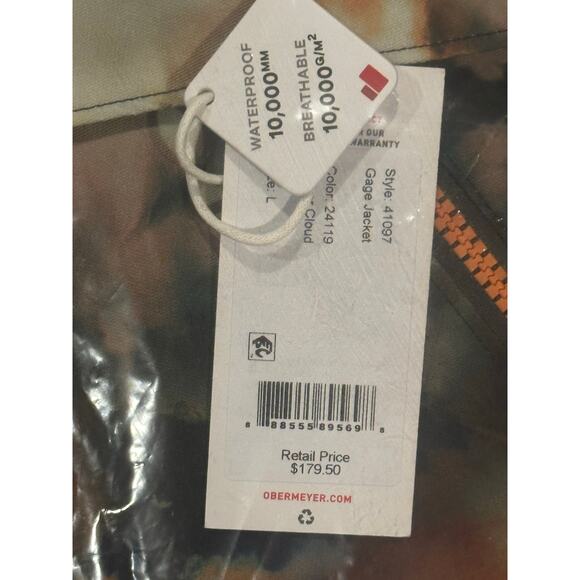 Obermeyer Gage Jacket Amber Cloud Size L Teen boys NWT MSRP retai; $179.99 - Picture 3 of 4